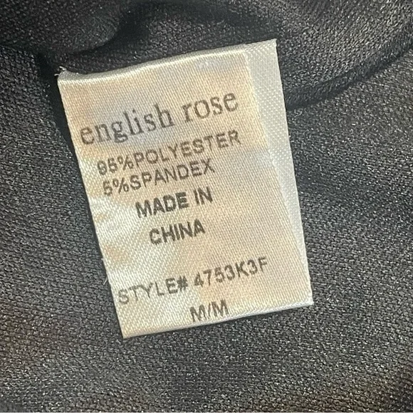 English Rose Black and Blue Patterned Women's Skirt beaded/sequin. Size M. - Picture 7 of 8